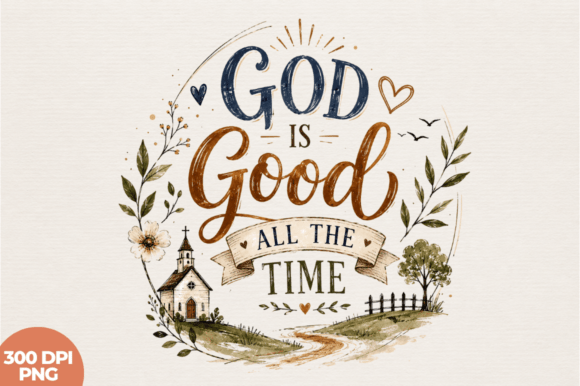 Bringing Faith to Fabric: The Versatility of the God is Good All the Time PNG Design