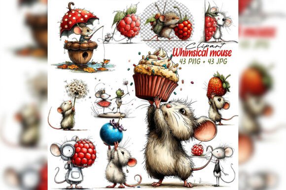 Bringing Storybook Magic to Life with the Whimsical Mouse Clipart Set