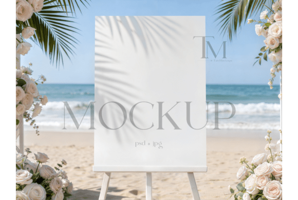 Coastal 18x24 Seating Chart Mockup Guide