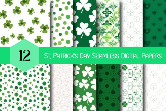 Elevate Your St. Patrick's Day Projects with Seamless Digital Paper