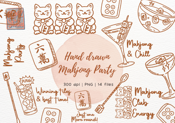 Elevating Creative Projects with Mahjong Party Elements Doodle