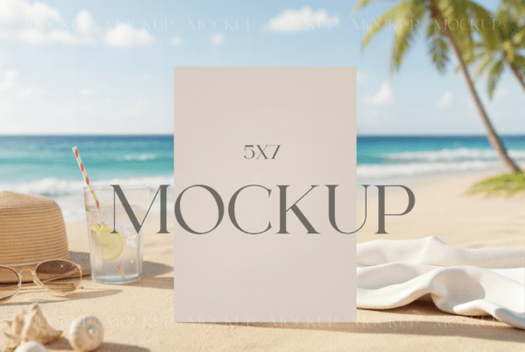 Elevating Your Brand with a Neutral Summer Invitation Mockup