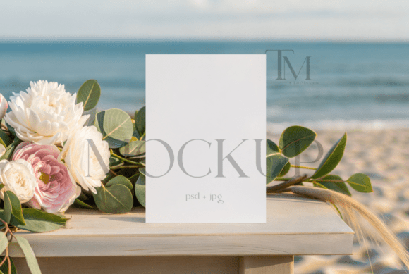 Evaluating the Coastal Wedding Card Mockup for Your Brand Portfolio