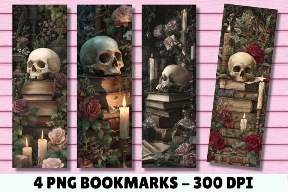 Evaluating the Dark Academia Skull Candle Bookmark for Print and Gifting Projects
