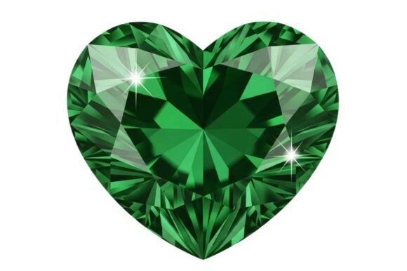 Evaluating the Emerald Heart Diamond Illustration for Creative Projects