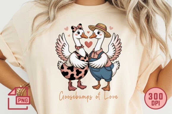 Integrating the Goosebumps of Love Goose Valentine PNG into Your Creative Workflow