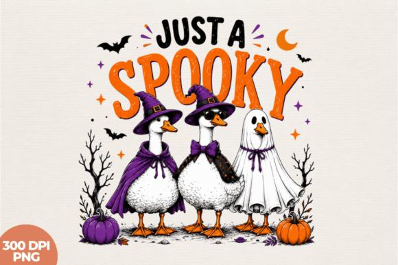 Just a Spooky Goose: A Cute Halloween Ghost Design