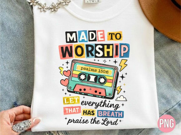 Made to Worship Retro Cassette Bible PNG Design Guide