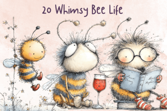 Storybook Whimsy Bee Clipart Set: A Creative Resource