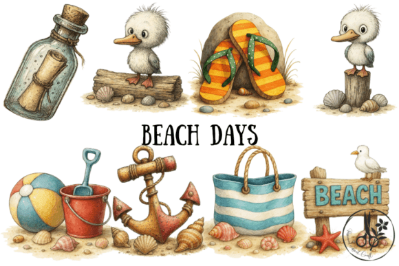 Strategic Asset Allocation: Leveraging Beach Days - Png Pdf Clipart for Commercial and Creative Growth