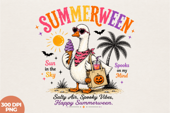 Strategic Brand Positioning with the Summerween Salty Air Spooky Vibes Goose Design