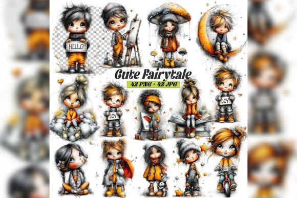 Unlock Magical Storytelling with Whimsical Fairytale Characters Clipart S