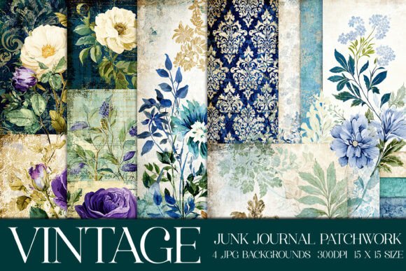 Unlocking Creative Potential with Junk Journal Patchwork Backgrounds S16