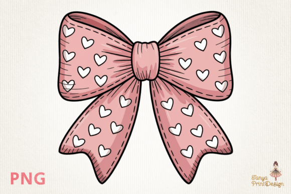 Unlocking the Charm of the Pink Heart Bow Sublimation PNG Design for Modern Creators