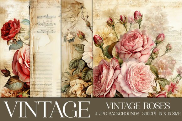 Vintage Floral Scrapbook Papers S15: A Patchwork of Nostalgia