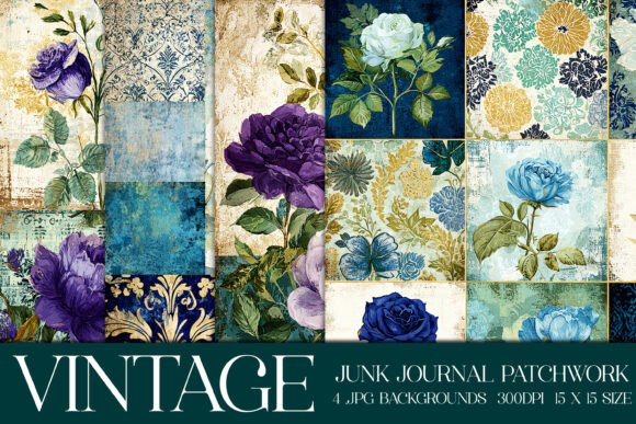 Vintage Quilt Style Backgrounds S23