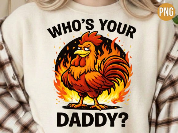 Whos Your Daddy Chicken PNG T-shirt Design