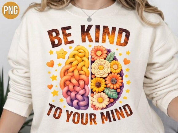 Why the Flower Be Kind to Your Mind Brain PNG Is a Game-Changer for Creators